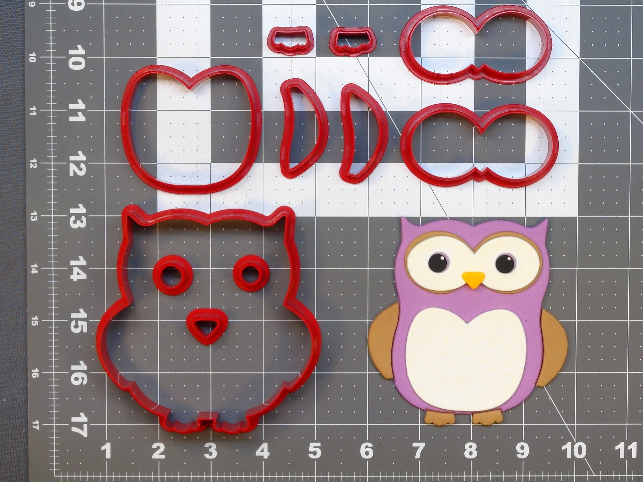 Owl Cookie Cutter 1″ Deep 2″/3″/4″/5″ Size 