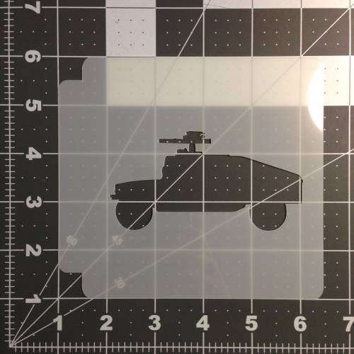 Army Car Stencil 100