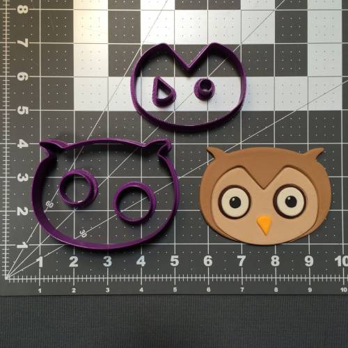 Owl Face 102 Cookie Cutter
