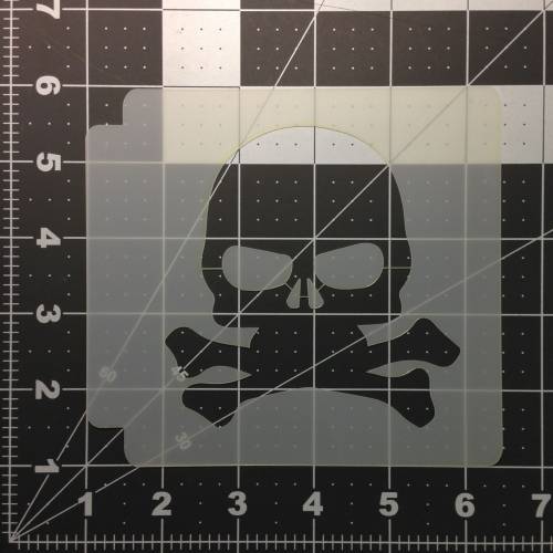 Skull and Crossbones Stencil 100