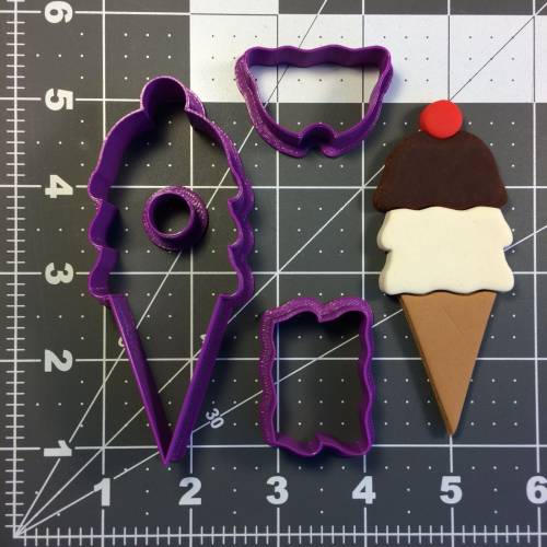 Ice Cream Cone 100 Cookie Cutter Set