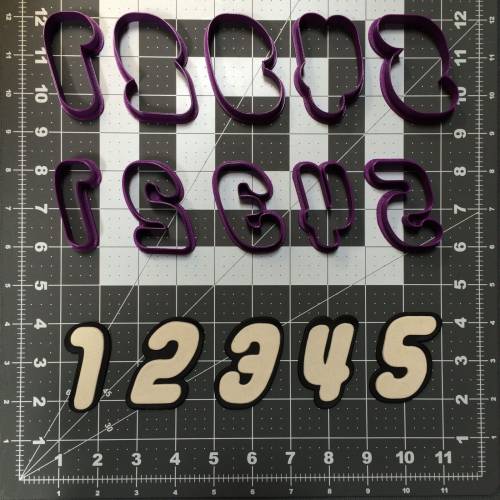 Toy Font Number Cookie Cutter Set