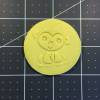 Monkey 100 Cookie Cutter and Stamp (embossed 2)