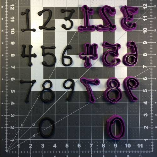 Cool Dot Font Number Cookie Cutter Set