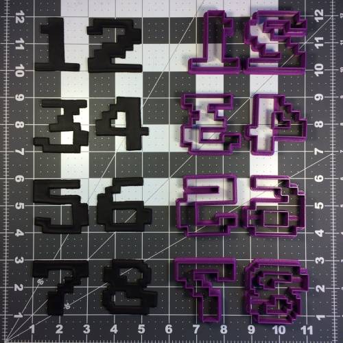 Pixel Font Number Cookie Cutter Set (1)