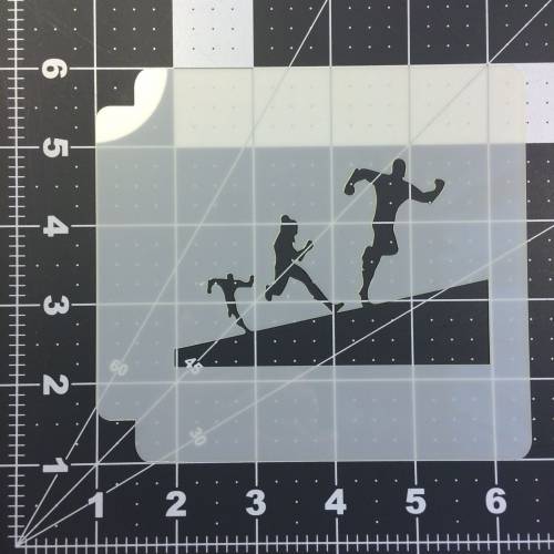 Running Man Stencil 100