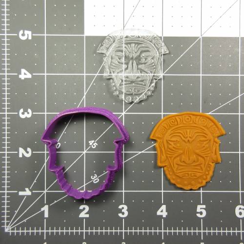 Culture Mask 100 Cookie Cutter and Stamp (embossed 1)