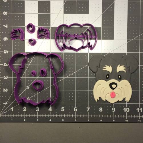 Schnauzer Face 100 Cookie Cutter Set