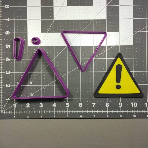 Warning Sign Cookie Cutter Set