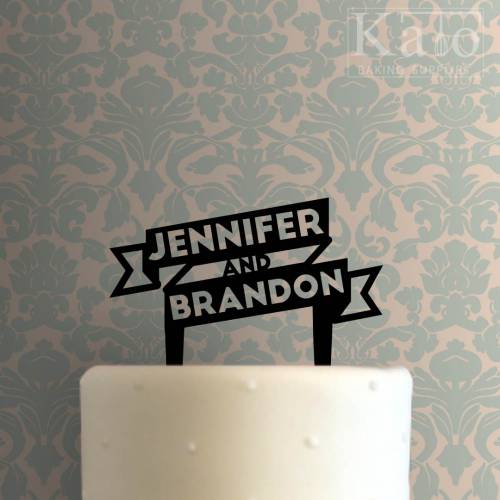 Custom Banner Names 225-B427 Cake Topper