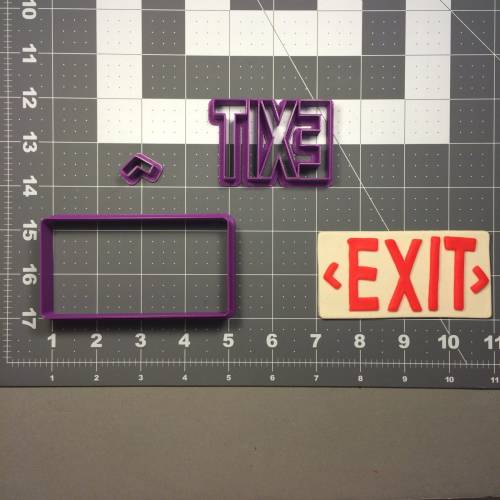 Exit Sign 100 Cookie Cutter Set