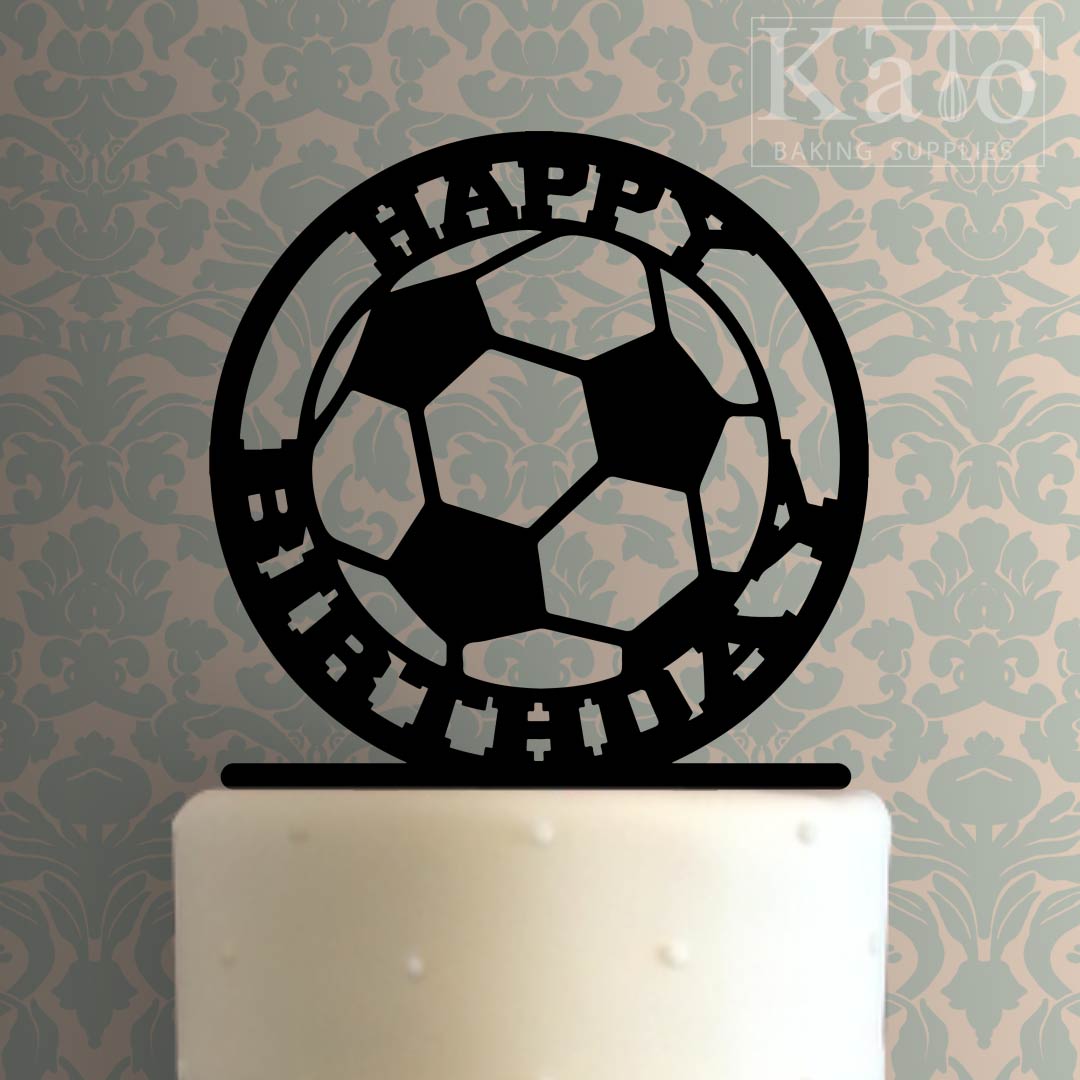 Soccer Happy Birthday Cake Topper