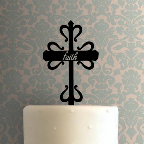 Faith Cross 225-A032 Cake Topper