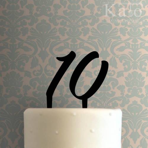 Ten Cake Topper 100