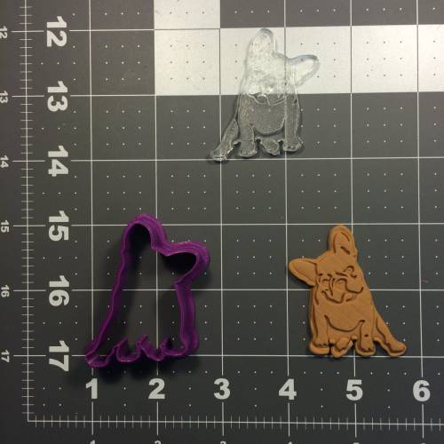 French Bulldog 101 Cookie Cutter and Stamp (embossed 1)