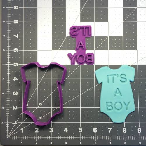 Baby Boy Bodysuit 101 Cookie Cutter and Stamp