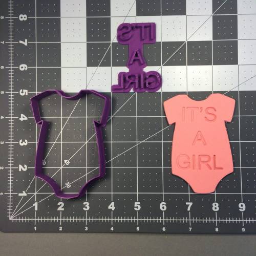 Baby Girl Bodysuit 101 Cookie Cutter and Stamp