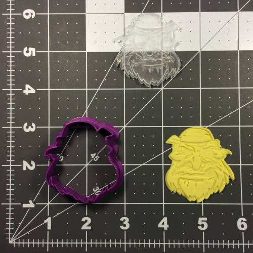 Pirate 100 Cookie Cutter and Stamp (embossed 1)