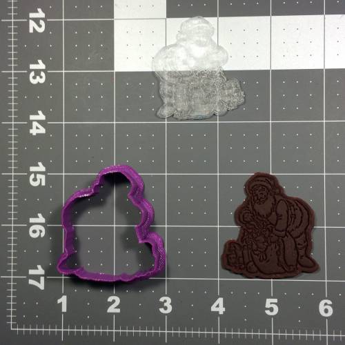 Santa 102 Cookie Cutter and Stamp (embossed 1)