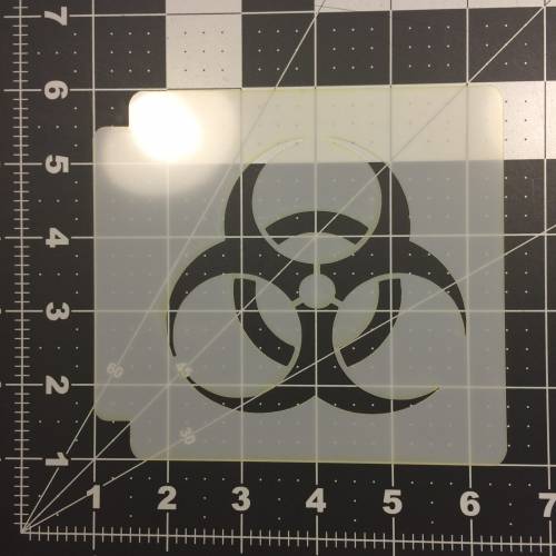 Biohazard Logo Stencil 100