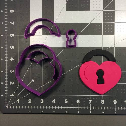 Heart Padlock 102 Cookie Cutter Set