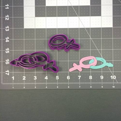 Male Female Symbol 101 Cookie Cutter Set