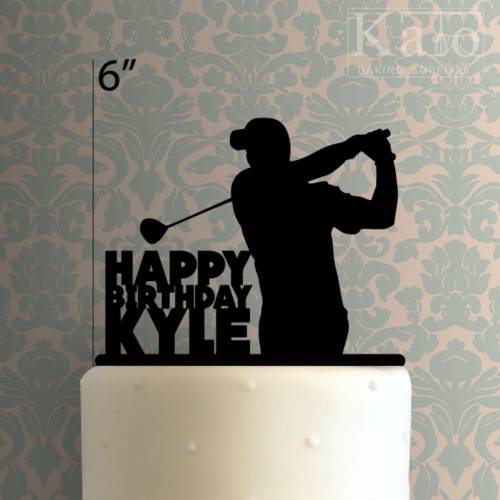 Custom Golf Happy Birthday Cake Topper 100