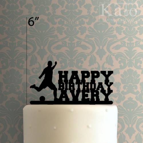 Custom Soccer Happy Birthday Cake Topper 100