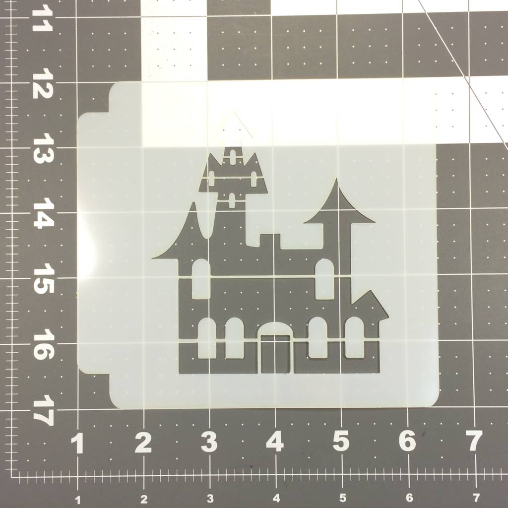 Halloween Haunted House 100 Stencil