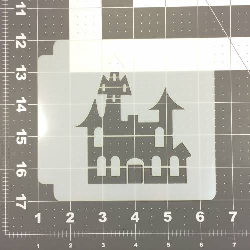 Halloween Haunted House Stencil 100