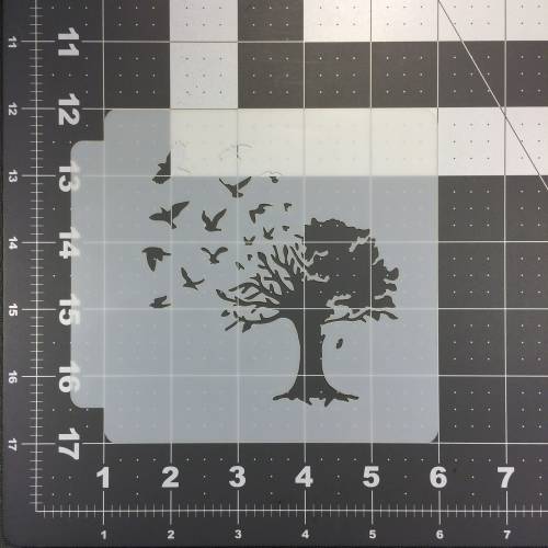 Tree of a Feather Stencil 100