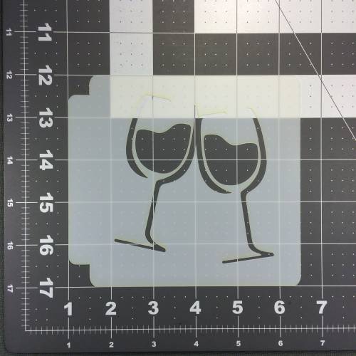 Glass of Wine Stencil 100