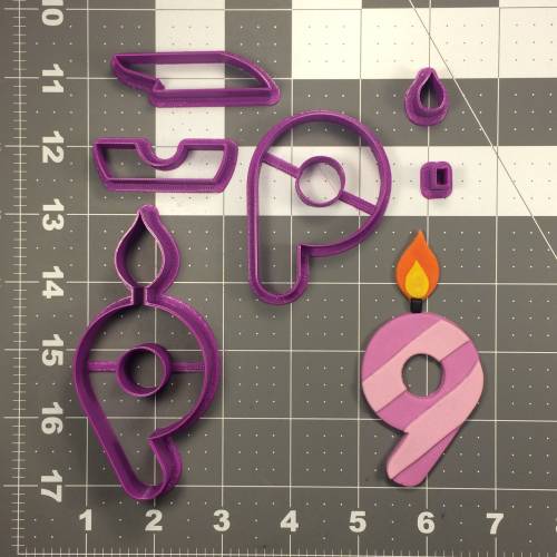 Candle Number 9 100 Cookie Cutter Set
