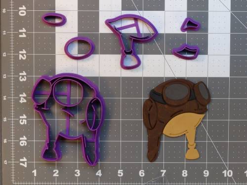 Aviator Hat and Goggles 266-A875 Cookie Cutter Set