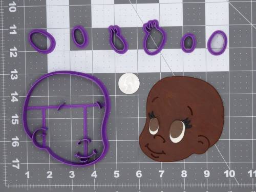 Baby Head 266-C871 Cookie Cutter Set