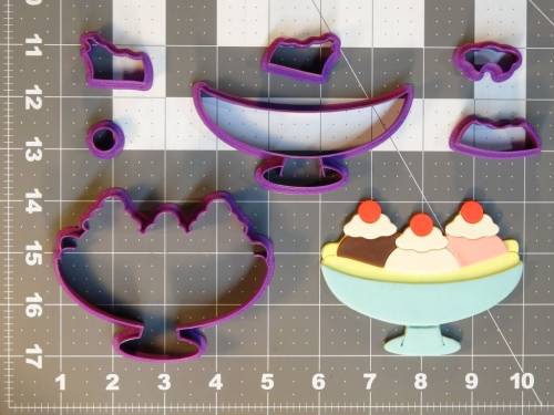 Banana Split Ice Cream 266-C730 Cookie Cutter Set