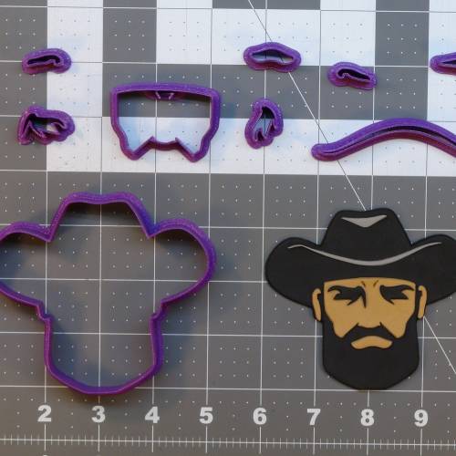 Bearded Cowboy 266-C154 Cookie Cutter Set