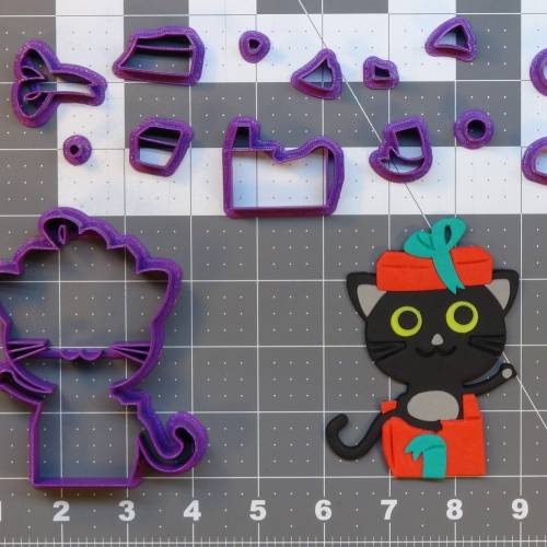 Birthday Cat 266-B386 Cookie Cutter Set
