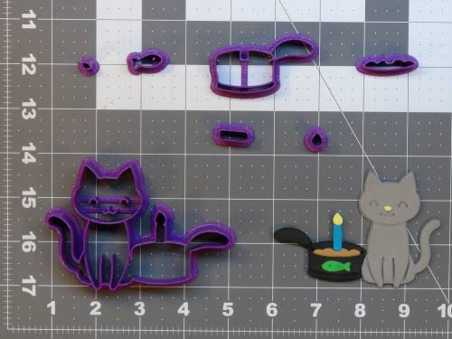 Birthday Cat 266-B388 Cookie Cutter Set