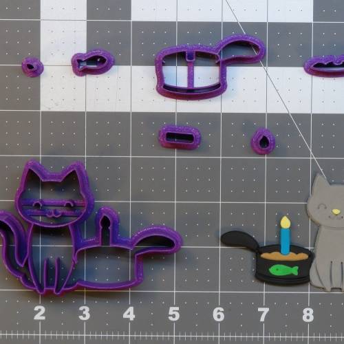 Birthday Cat 266-B388 Cookie Cutter Set
