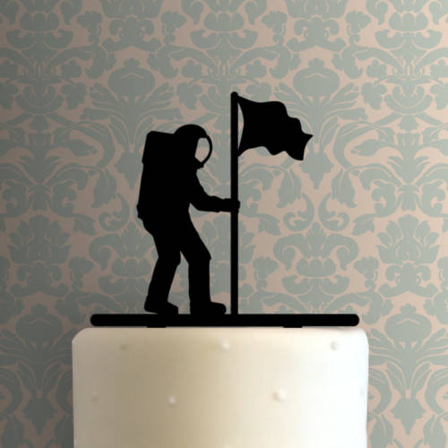 Astronaut with Flag 225-A023 Cake Topper