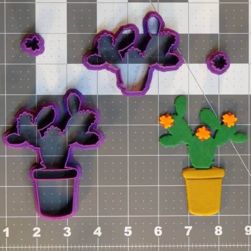 Cactus Plant 266-C376 Cookie Cutter Set