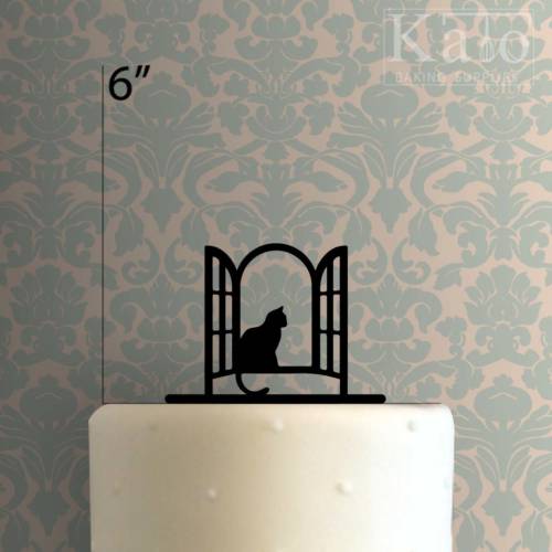 Cat Window 225-251 Cake Topper