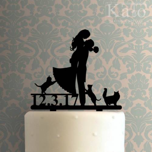 Custom Cat Wedding 225-586 Cake Topper