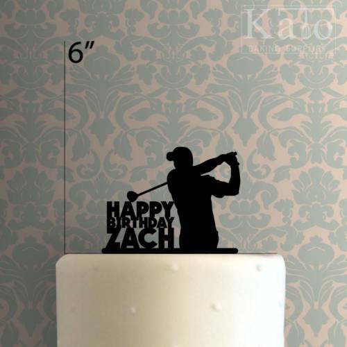 Custom Golf Happy Birthday 225-326 Cake Topper