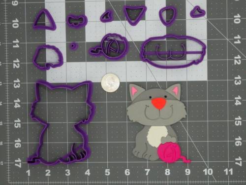 Cat with Yarn 266-C955 Cookie Cutter Set 4 inch