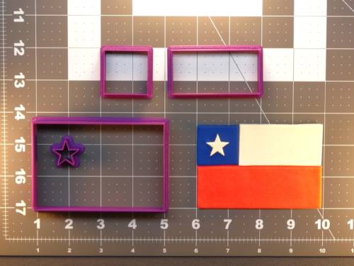 Chile Flag 266-431 Cookie Cutter Set 4 inch