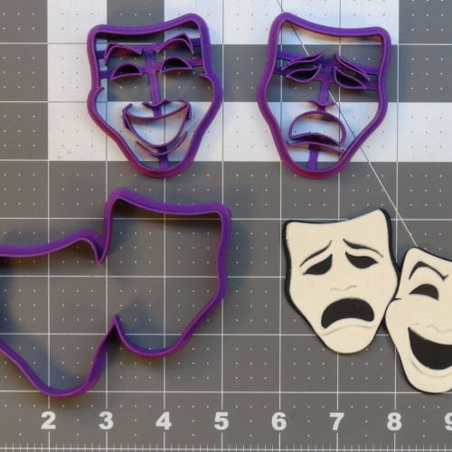 Comedy and Tragedy 266-A758 Cookie Cutter Set 4 inch