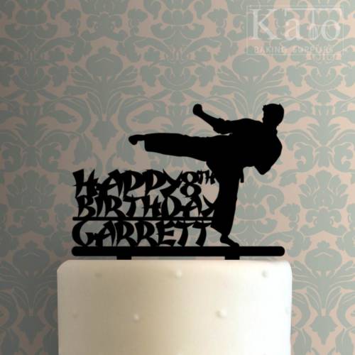 Custom Karate Number Happy Birthday 225-761 Cake Topper