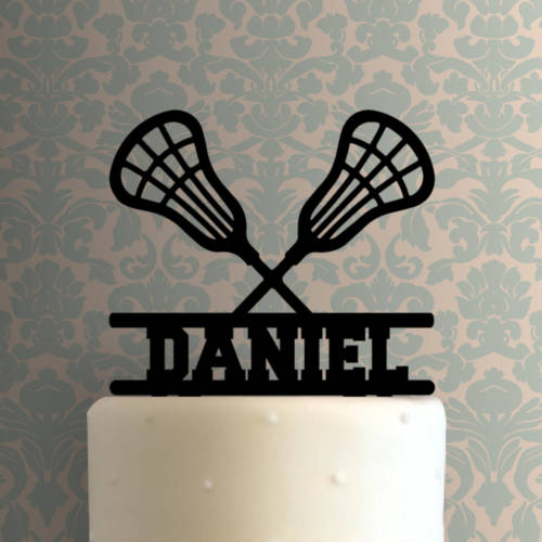 Custom Lacrosse Sticks 225-911 Cake Topper